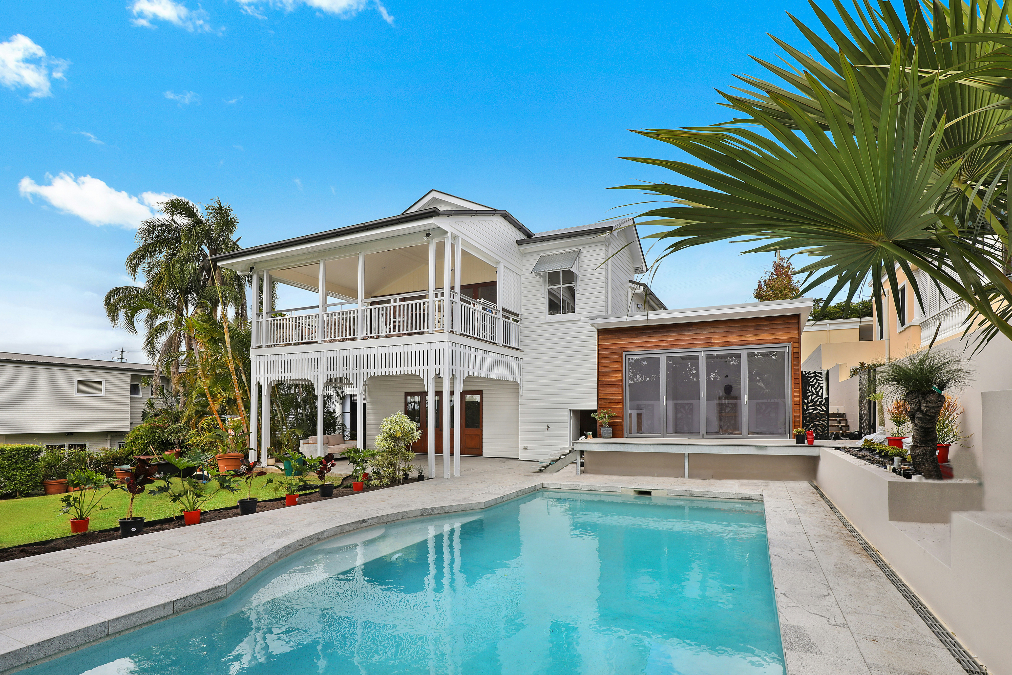 Luxury home with pool background